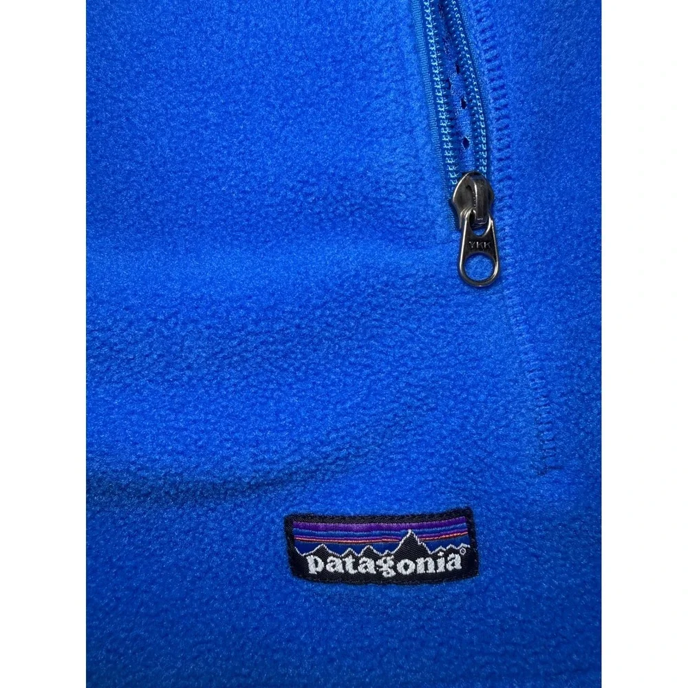 Patagonia Synchilla Full Zip Fleece Vest Womens Medium Blue Mock Neck - Picture 5 of 7